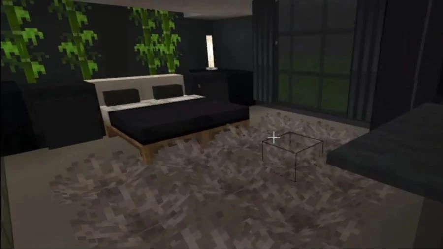 Dark Theme Minecraft Bedroom