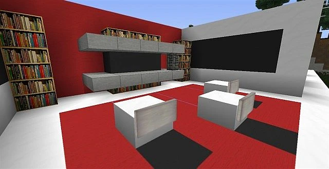 Red Color Theme Living Room