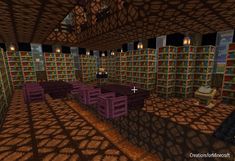 Massive Underground Minecraft Library Design