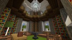 Open Roof House Décor Library Concept 